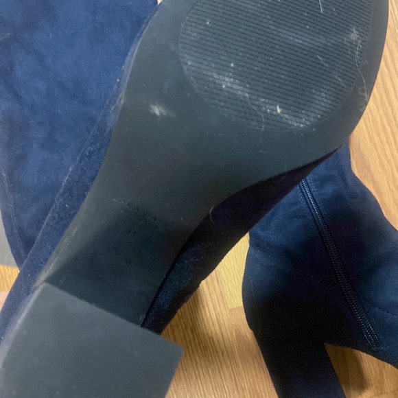 Zara tall over the knee navy boots - Picture 2 of 3